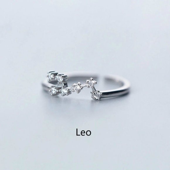 NEW 925 Sterling Silver Zodiac Resizable Ring-Leo - Picture 1 of 6
